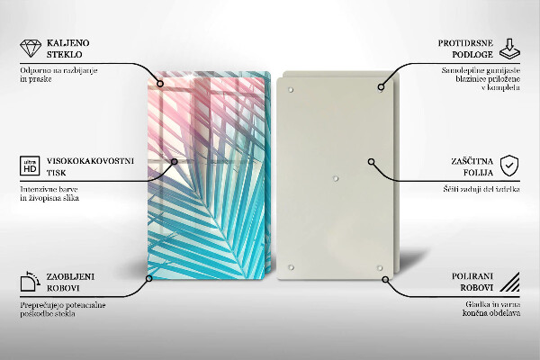 Sklo za varnou desku Pastelové listy