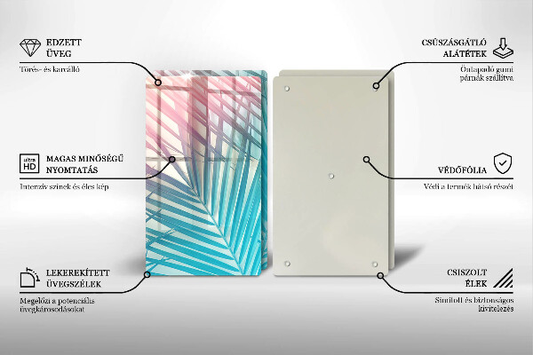 Sklo za varnou desku Pastelové listy