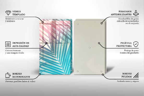 Sklo za varnou desku Pastelové listy