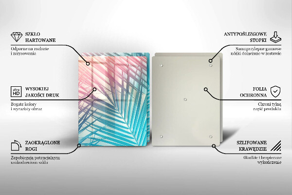 Sklo za varnou desku Pastelové listy