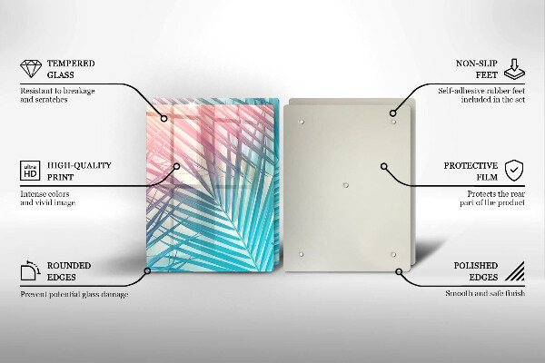 Sklo za varnou desku Pastelové listy