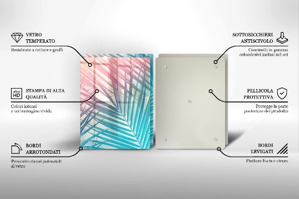 Sklo za varnou desku Pastelové listy