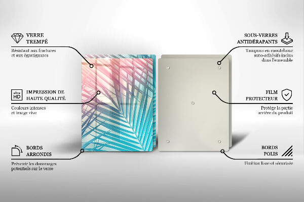 Sklo za varnou desku Pastelové listy