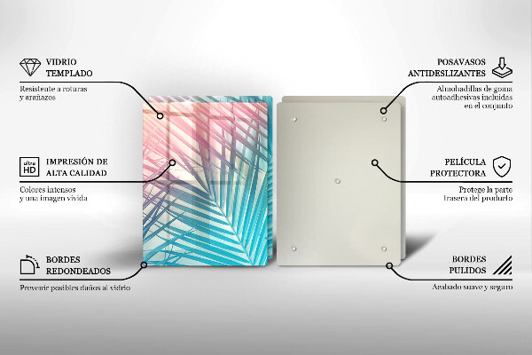 Sklo za varnou desku Pastelové listy