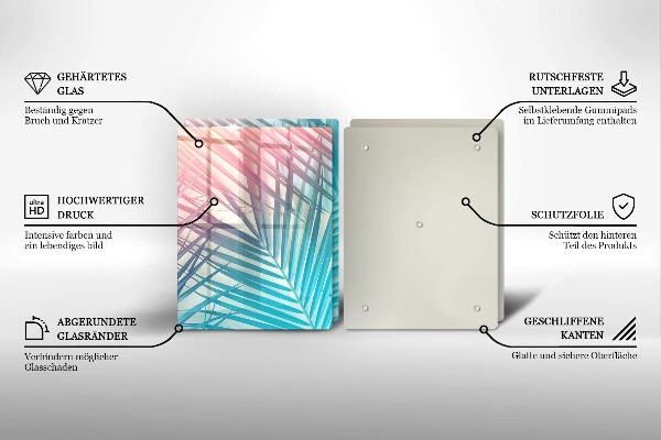 Sklo za varnou desku Pastelové listy