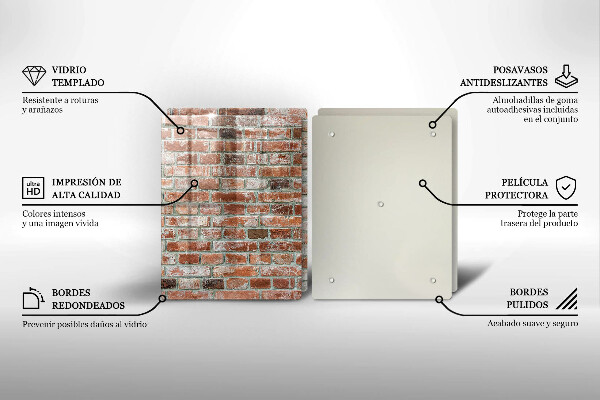 Sklo za varnou desku Stará cihlová zeď