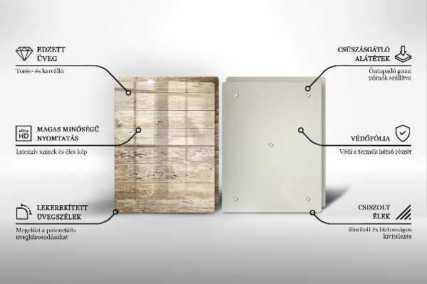 Sklo za varnou desku Dřevěná prkna