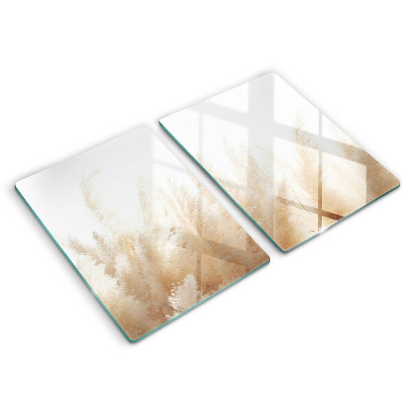 Skleněná deska za sporák Pampová tráva