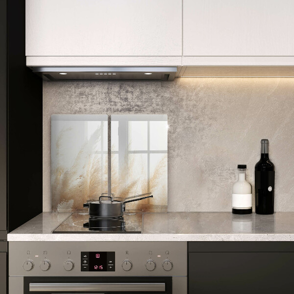 Skleněná deska za sporák Pampová tráva