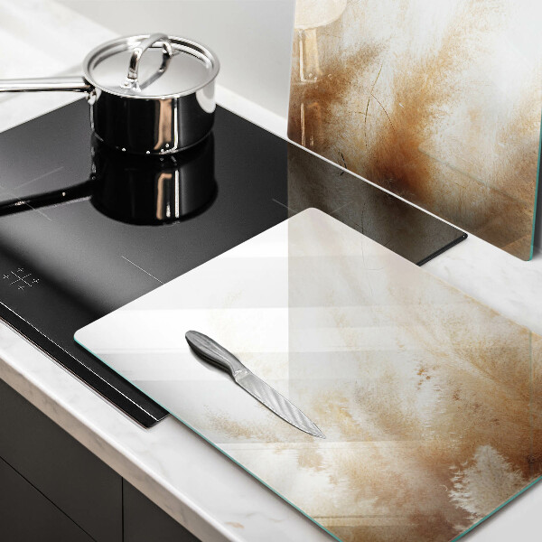 Skleněná deska za sporák Pampová tráva