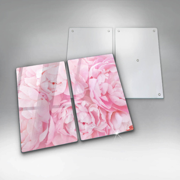 Skleněná deska za sporák Jemné pivoňky