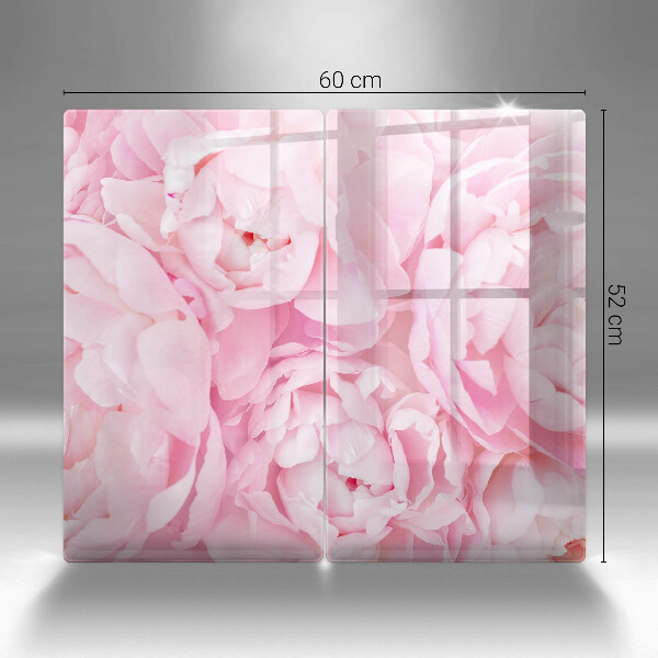 Skleněná deska za sporák Jemné pivoňky