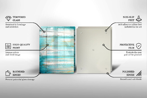 Skleněná deska za sporák Vintage dřevěné desky