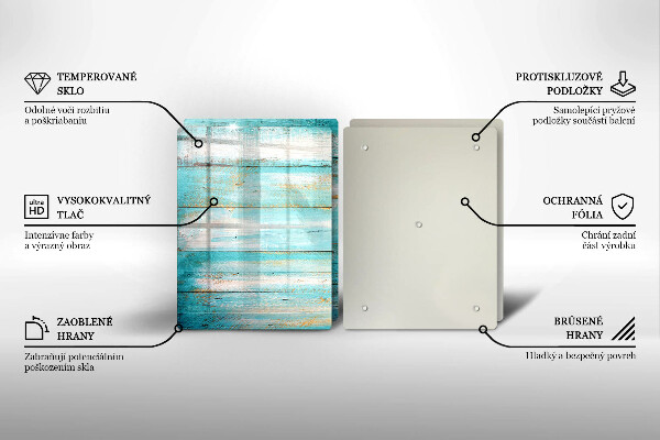 Skleněná deska za sporák Vintage dřevěné desky