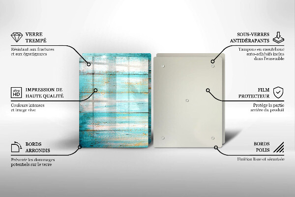 Skleněná deska za sporák Vintage dřevěné desky
