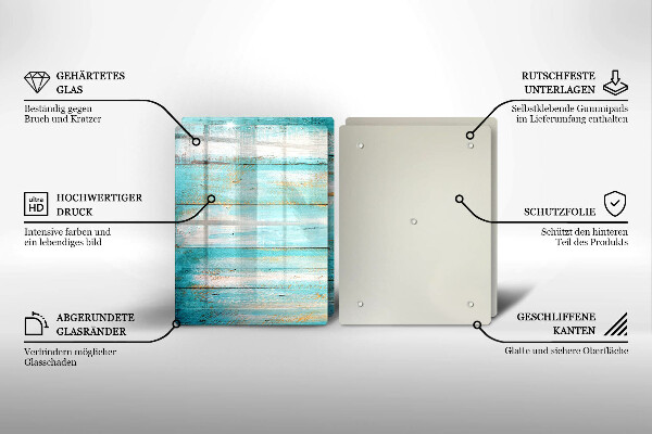 Skleněná deska za sporák Vintage dřevěné desky