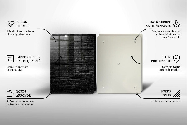 Skleněná deska za sporák Zeď cihlová zeď