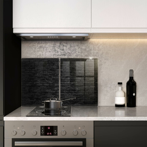 Skleněná deska za sporák Zeď cihlová zeď