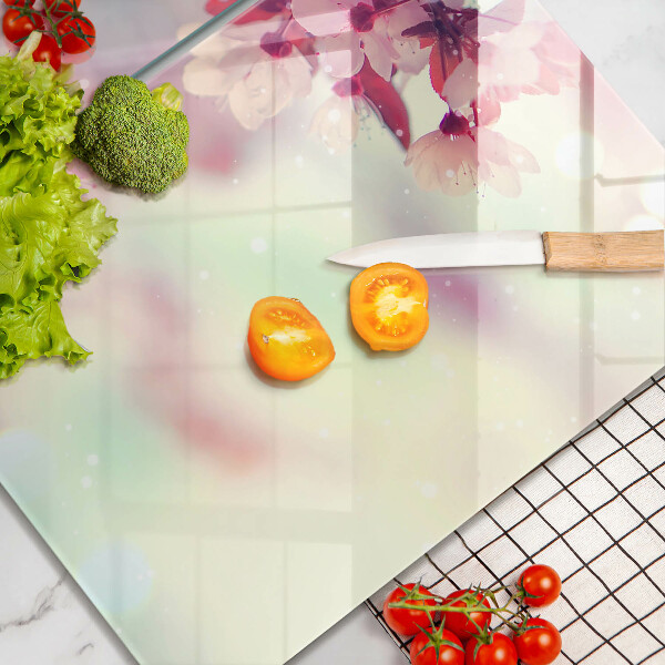 Skleněná deska za sporák Příroda jabloňové květy