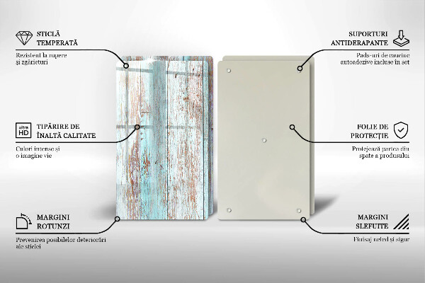 Skleněná deska za sporák Staré vintage desky