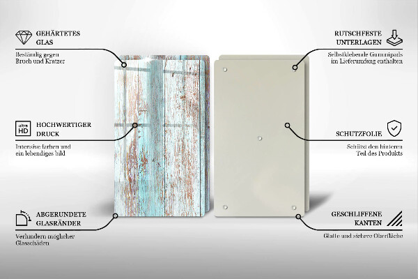 Skleněná deska za sporák Staré vintage desky