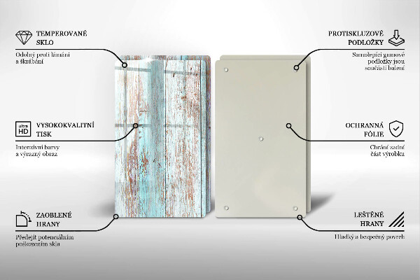 Skleněná deska za sporák Staré vintage desky