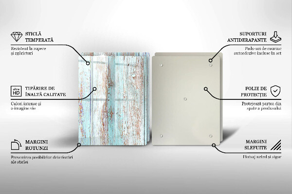Skleněná deska za sporák Staré vintage desky