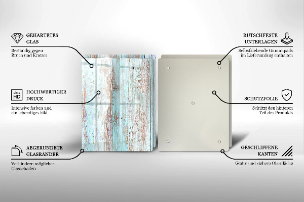 Skleněná deska za sporák Staré vintage desky