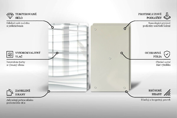 Skleněná deska za sporák Moderní struktura