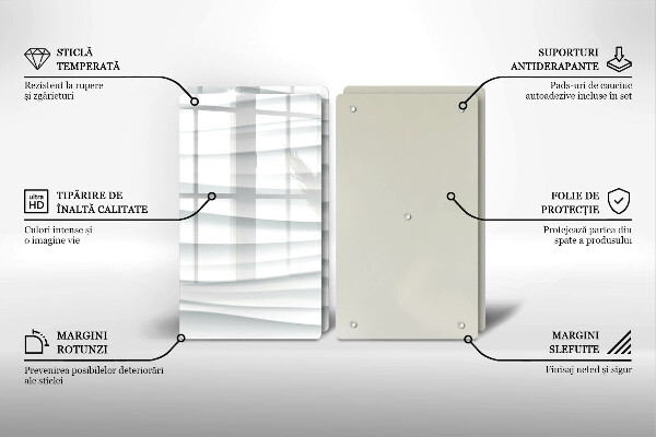 Skleněná deska za sporák Moderní struktura