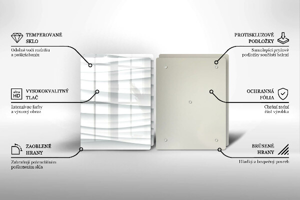 Skleněná deska za sporák Moderní struktura