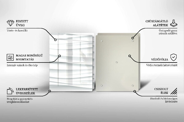 Skleněná deska za sporák Moderní struktura