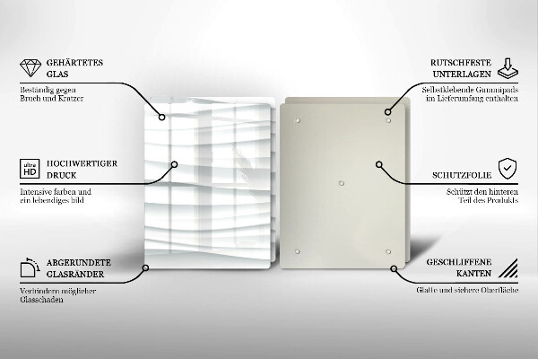 Skleněná deska za sporák Moderní struktura