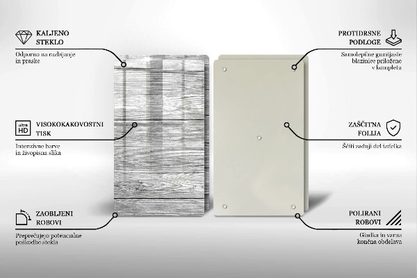 Skleněná deska za sporák Staré dřevěné desky