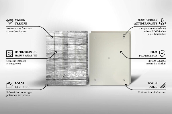 Skleněná deska za sporák Staré dřevěné desky