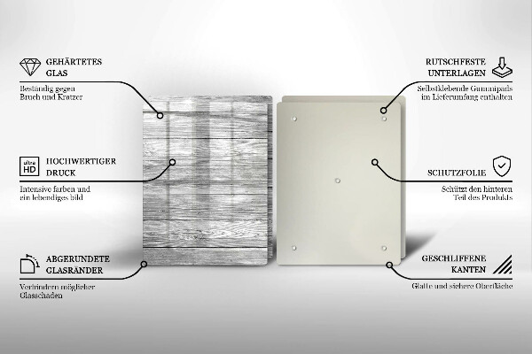 Skleněná deska za sporák Staré dřevěné desky