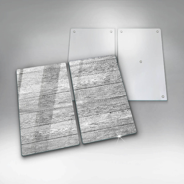 Skleněná deska za sporák Staré dřevěné desky