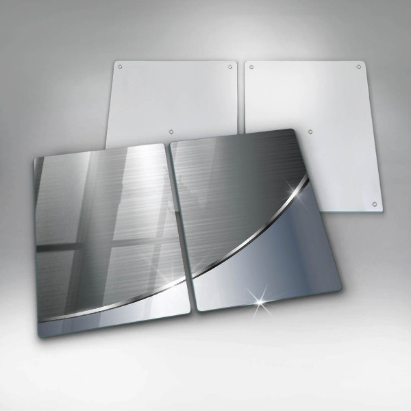 Skleněná deska za sporák Kovový abstrakce vzor