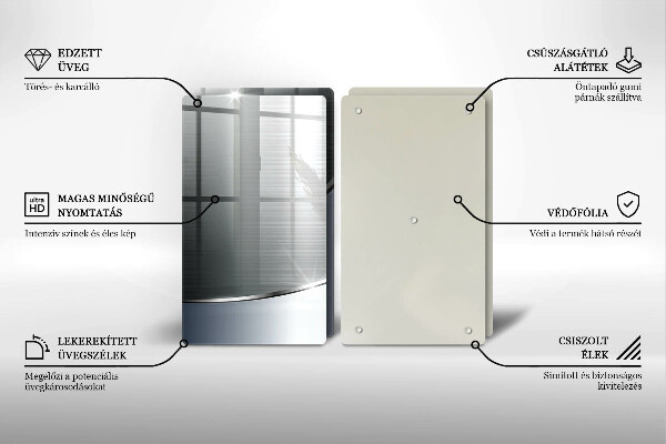 Skleněná deska za sporák Kovový abstrakce vzor