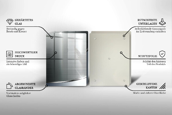 Skleněná deska za sporák Kovový abstrakce vzor