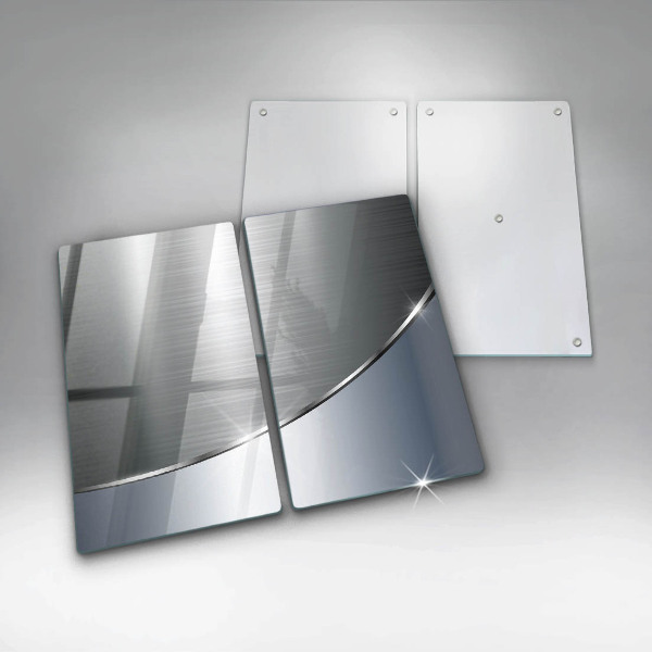 Skleněná deska za sporák Kovový abstrakce vzor