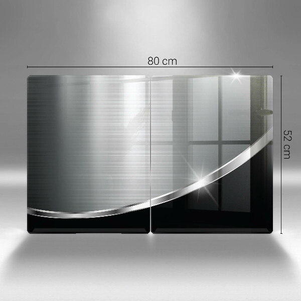 Sklo za varnou desku Abstrakce s kovem