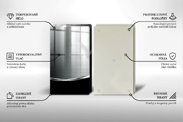 Sklo za varnou desku Abstrakce s kovem