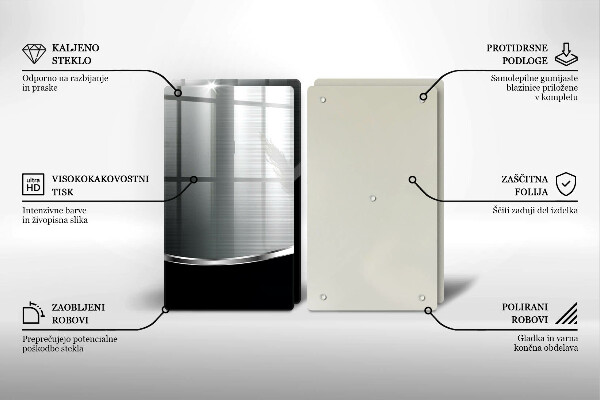 Sklo za varnou desku Abstrakce s kovem