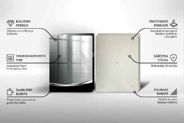 Sklo za varnou desku Abstrakce s kovem