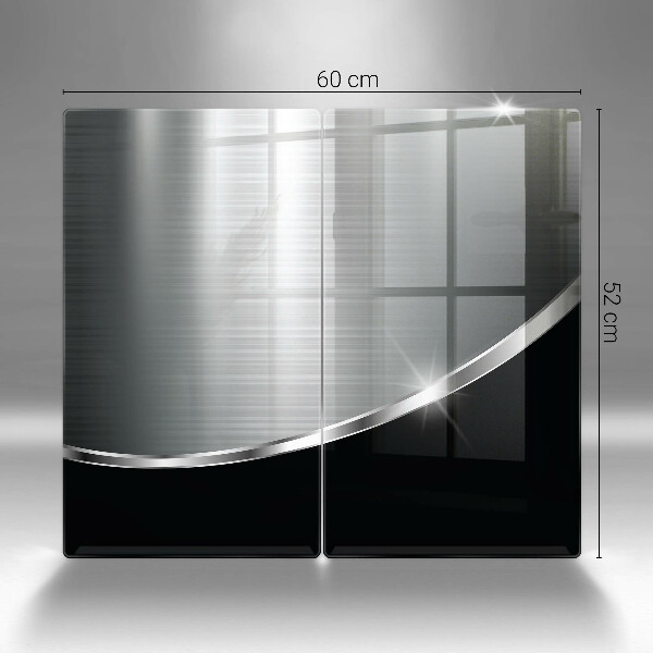 Sklo za varnou desku Abstrakce s kovem