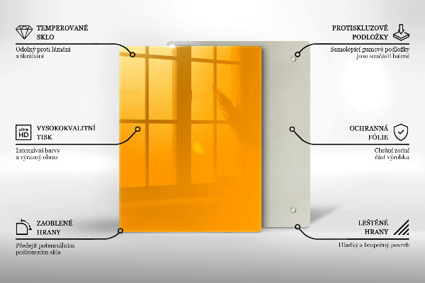 Kryt na varnou desku Tmavě žlutá barva