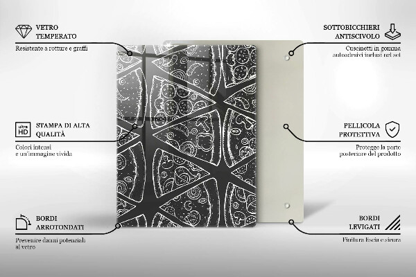 Kryt na varnou desku Pizza ilustrace