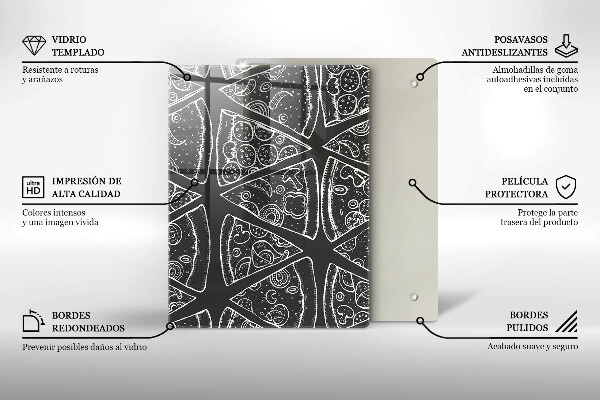 Kryt na varnou desku Pizza ilustrace