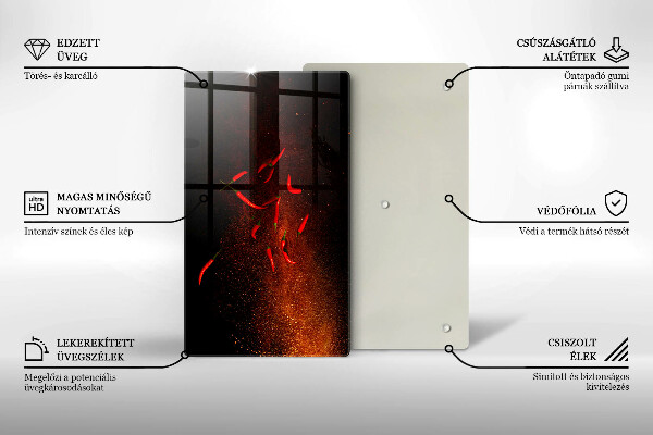 Kryt na varnou desku Pálivé chilli papričky